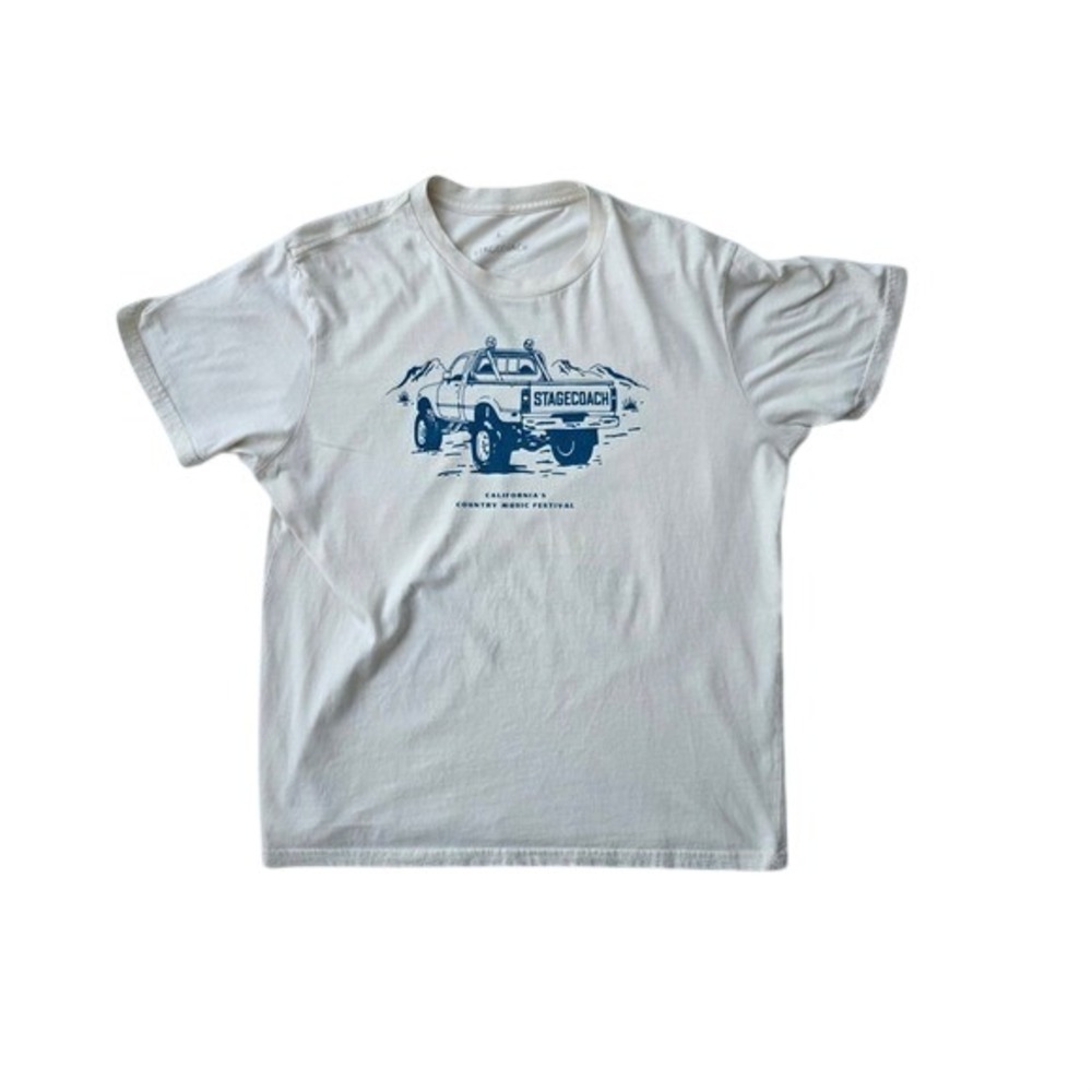 Official Stagecoach 2023 Festival Lineup Tee | Cream Off-Road Truck Graphic | L